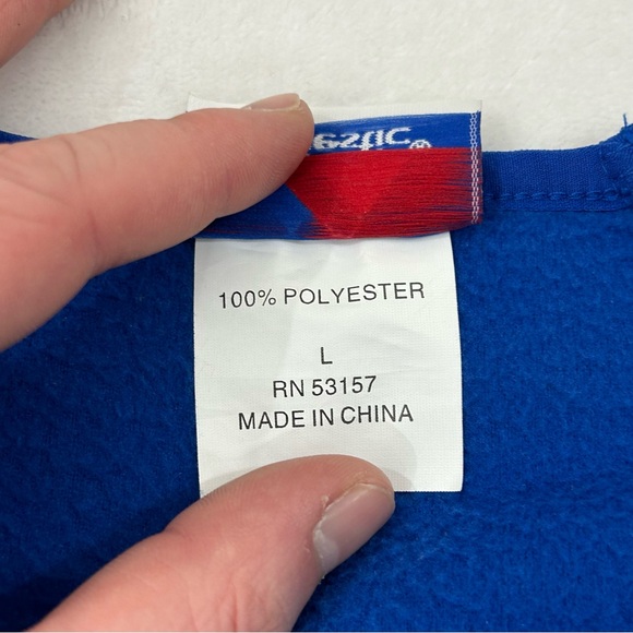 Majestic Baseball Dodgers Blue Poly Tech Fleece Pullover Long Sleeve Shirt MLB - Picture 6 of 13